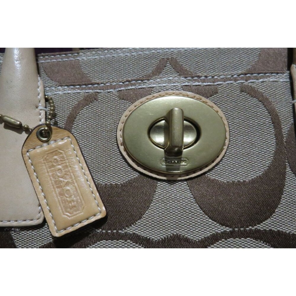 COACH 2007 Hamptons Madeline canvas & leather Signature C Monogram Satchel bag - Picture 11 of 13
